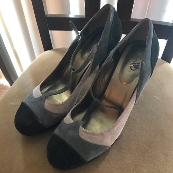 Boden Shoes - Price Firm - Boden T Strap Color Block Pumps